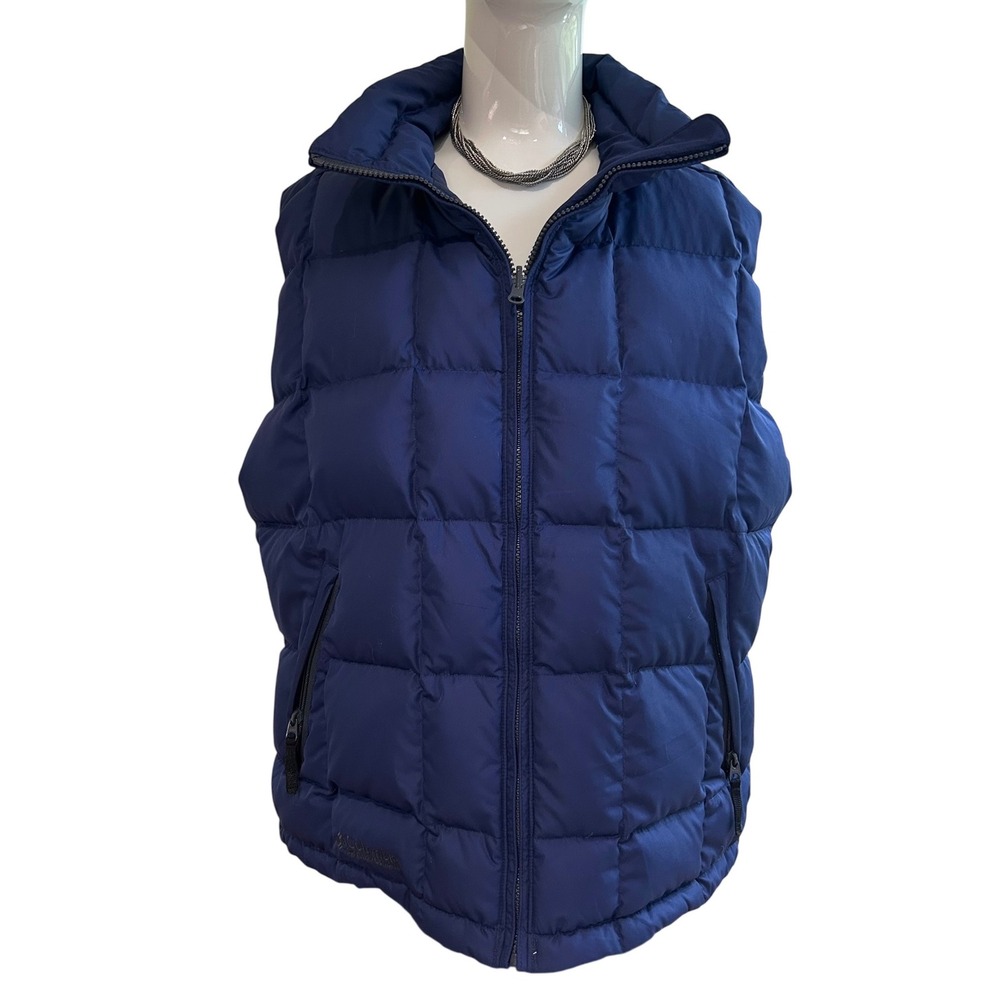 Vintage Columbia Sportswear Company Blue Goose Down/Feathers Vest Women's Sz XL